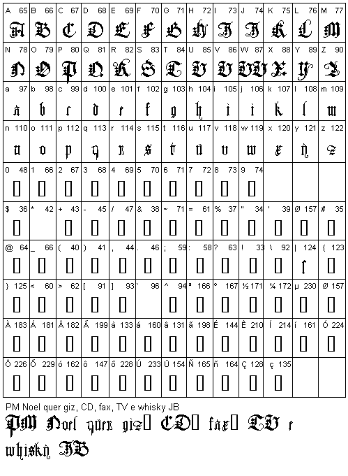 JGJ D�rer Gothic (24241 Bytes)